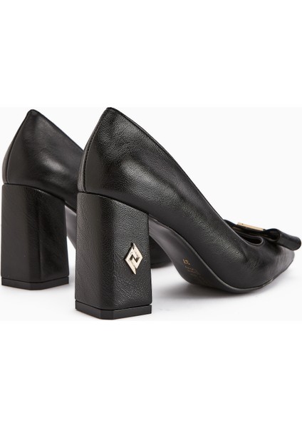 Melly Siyah Tokalı Kalın Topuklu Kadın Ayakkabı fırsatları