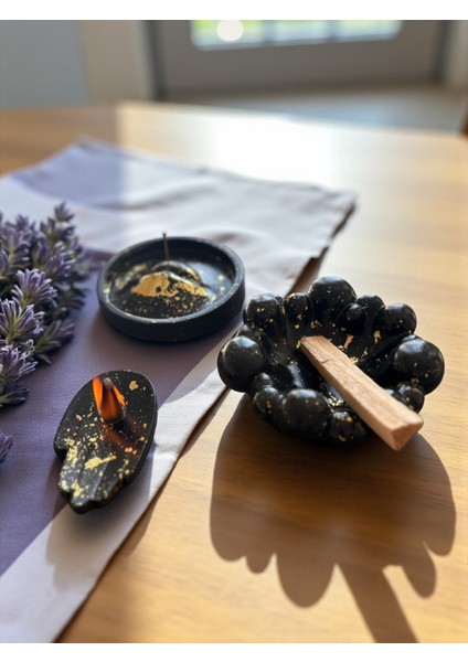 El Yapımı 3'lü Tütsülük Set, Palo Santo Odunu ve Tütsüler Hediye, Meditasyon & Modern Dekoratif Set fırsatları