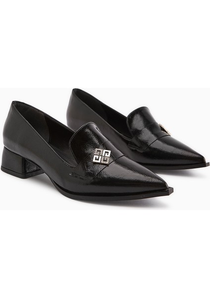 Jaklin Siyah Sivri Burunlu Alçak Topuklu Kadın Ayakkabı fırsatları