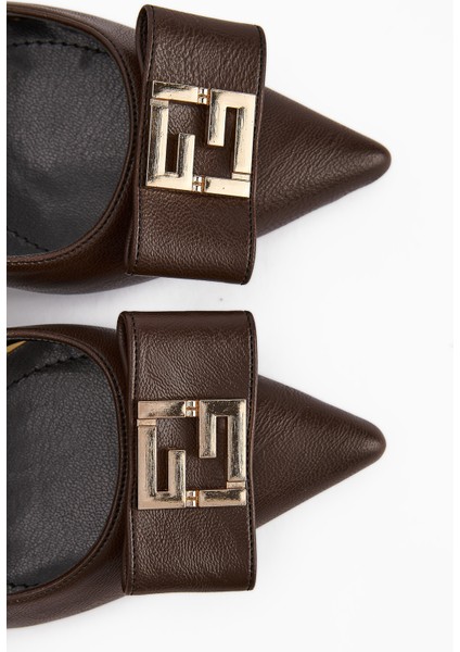 Melly Kahve Tokalı Kalın Topuklu Kadın Ayakkabı modelleri