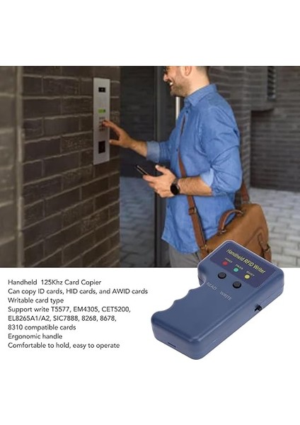 Rfıd Okuyucu Yazıcı, El Tipi 125KHZ Kart Fotokopi Makinesi, 5 Adet T5577 Anahtarlık ve 5 Adet T5577 Kartlı Anahtarlık Fotokopi Makinesi, Yazma T5577, EM4305, CET5200, SIC7888, 8268 fiyatları
