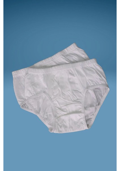 325X2 Erkek Çocuk 2'li Penye Süprem Slip Külot-Beyaz