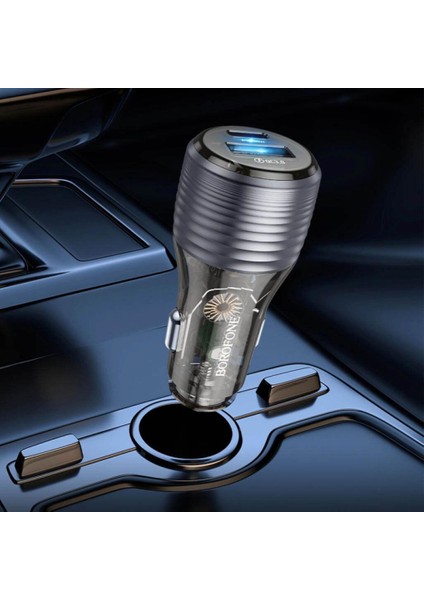 Araç Çakmaklık Şarjı Hızlı Şarj Dual Port Car Charger 1x Type-C 1x USB indirimleri