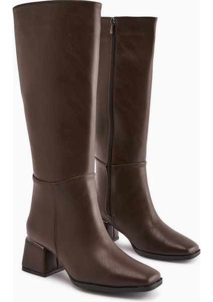 Miami Kahve Küt Burunlu Çizme modelleri