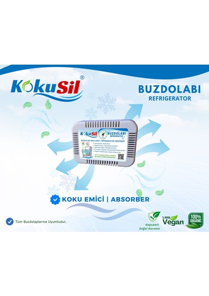 Kokusil Buzdolabı Koku Giderici ve Koku Emici