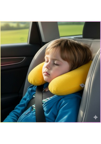 Polar Araç Boyun Yastığı 35X28 cm | Araba Uçak Otobüs Ev ve Ofis Seyahat Yolculuk Yastığı