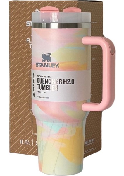 Quencher Pipetli Termos Bardak 1.18 Lt Cloud Pattern