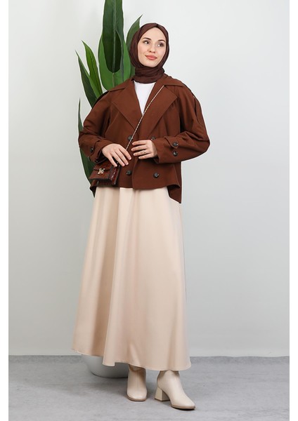 Apoletli Kısa Trenç Kahve fiyatları