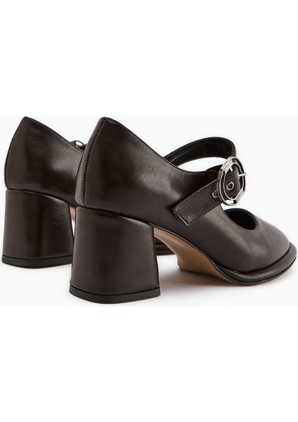 Nana Kahve Tokalı Topuklu Kadın Ayakkabı indirimleri
