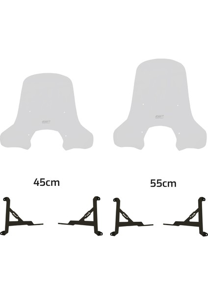 Lambretta X300 2023-2024 Uyumlu Ön Cam Şeffaf 45 cm