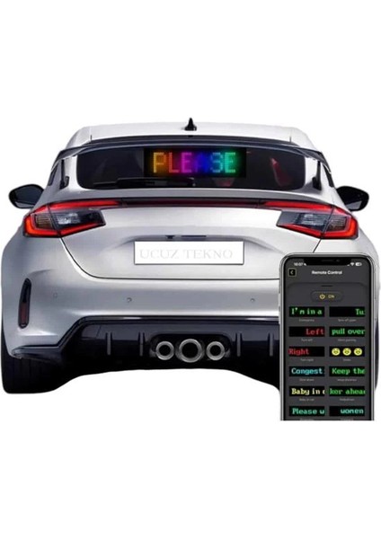 LED Matrix 16X96 Pixel Neon Işıklı Tüm Araçlara Uyumlu