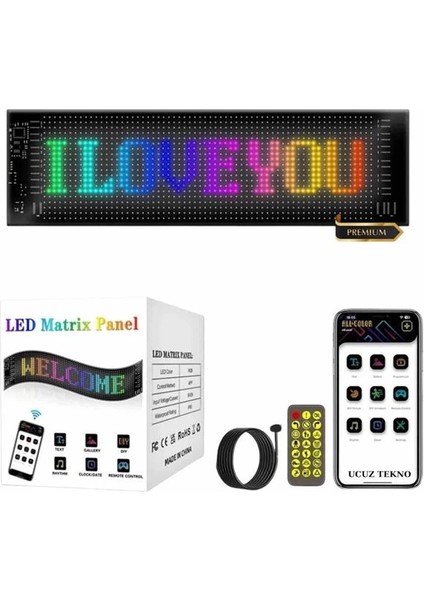 LED Matrix 16X96 Pixel Neon Işıklı Tüm Araçlara Uyumlu fiyatları