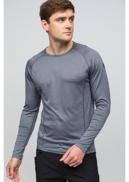All-Season %100 Merino Uzun Kollu T-Shirt 135 gr - Gri fiyatları