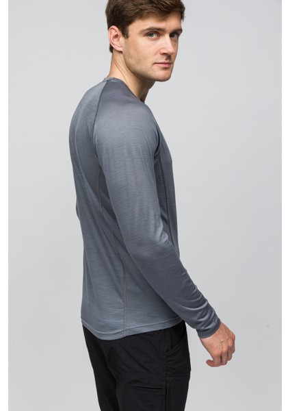 All-Season %100 Merino Uzun Kollu T-Shirt 135 gr - Gri fırsatları
