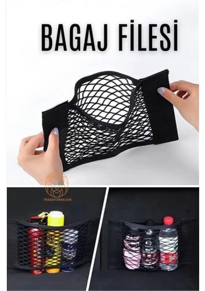 Oto Bagaj Filesi Cırtlı Ceplikli Bagaj Filesi