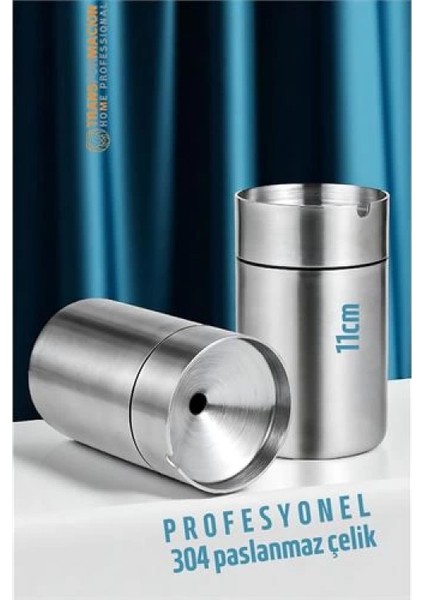 Modacar Duman Vermeyen At Sönsün Küllük - Çelik Metal Kül Tablası -Masaüstü Küllük