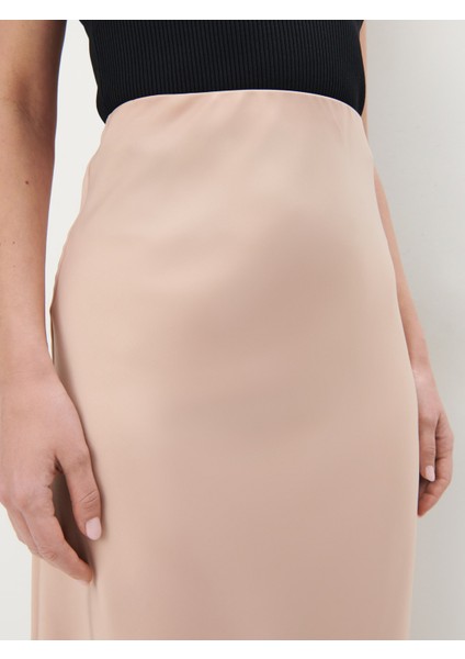 Brook Diz Altı Regular Fit Pudra Renk Etek modelleri