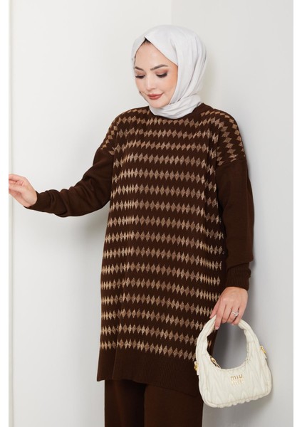 Simli Triko Tunik Pantolon Takım modelleri