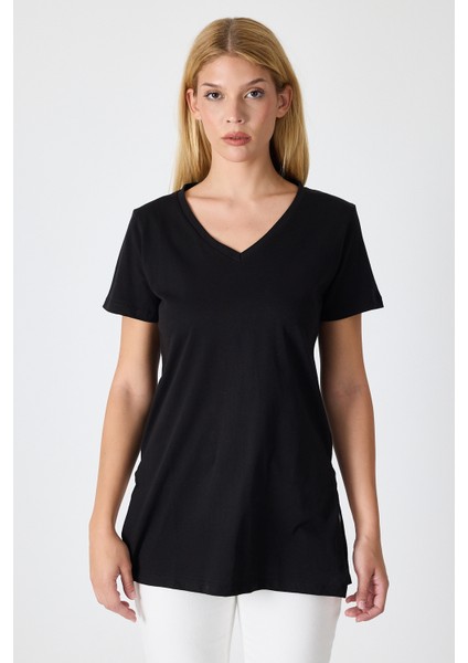 Kadın Uzun V Yaka Tunik 2998