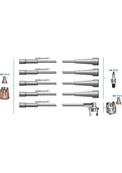 BUJİ KABLO TK R11 TX 1988FLASH 1.7 1988-1992 -R21 1.7 F2N 7700742835 7700749517