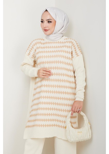 Simli Triko Tunik Pantolon Takım modelleri