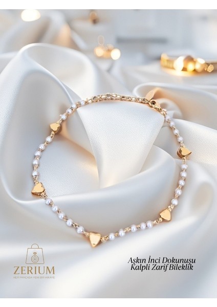 Aşkın Inci Dokunuşu – Kalpli Zarif Bileklik fiyatları