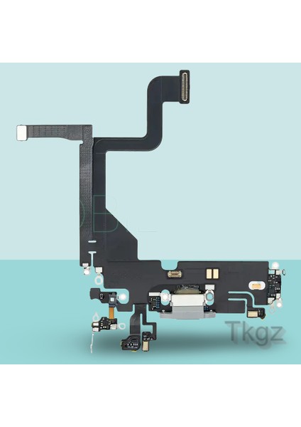 Apple Iphone 13 Pro Full Şarj Soketi Filmi Flex Orjinal (Gümüş)