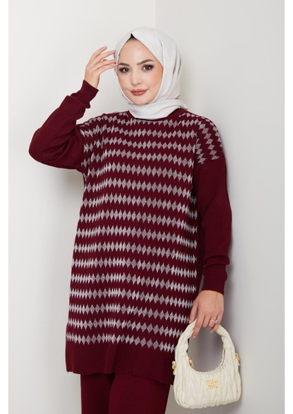 Simli Triko Tunik Pantolon Takım modelleri