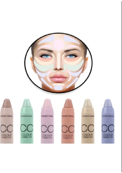 Color Corrector cc Krem Aydınalıcı Highlighter Kapatıcı cc Krem Corrector 5 Li Set modelleri