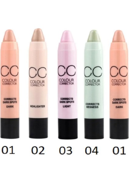 Color Corrector cc Krem Aydınalıcı Highlighter Kapatıcı cc Krem Corrector 5 Li Set fırsatları