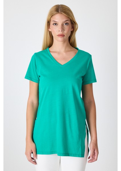 Kadın Uzun V Yaka Tunik 2998