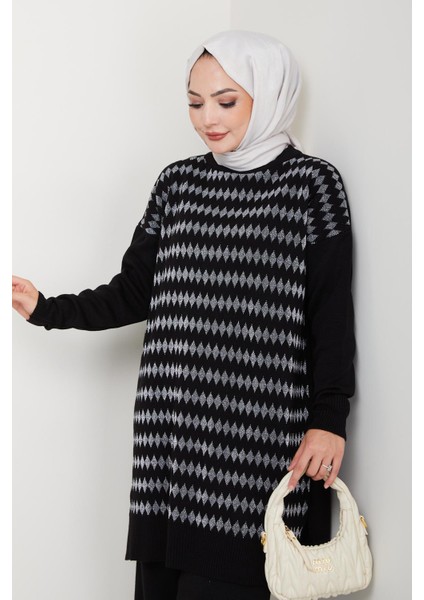 Simli Triko Tunik Pantolon Takım modelleri