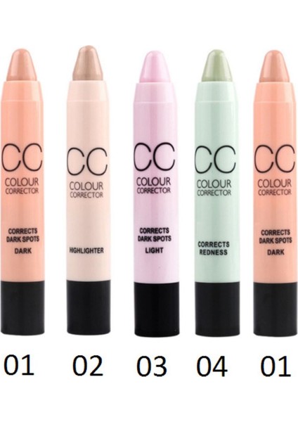 Color Corrector cc Krem Stick cc 5 Li Set Makyaj Kapatıcı Cilt Ten Onarıcı fiyatları