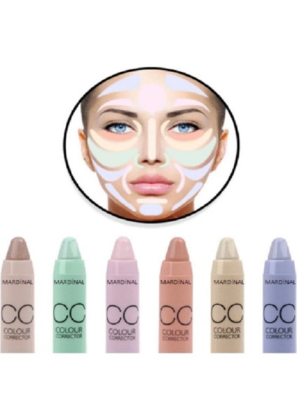 Color Corrector cc Krem Stick cc 5 Li Set Makyaj Kapatıcı Cilt Ten Onarıcı indirimleri