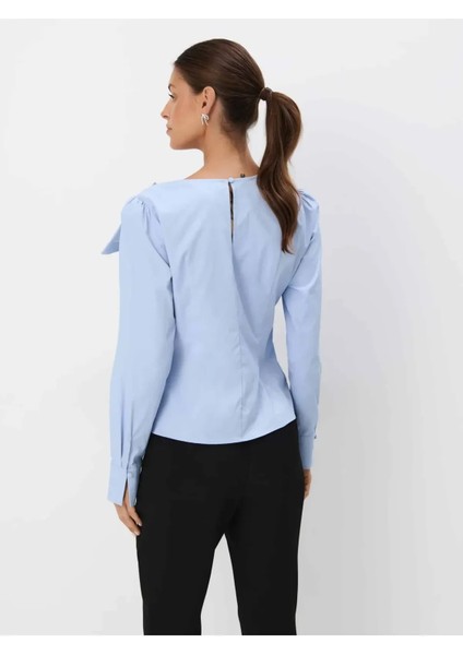 Marsa Bluz V-Yaka Standart Boy Regular Fit Buz Mavi̇ Renk Bluz fırsatları