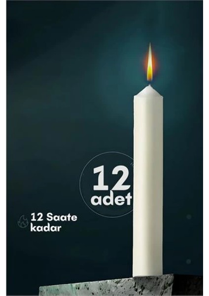 Modacar Klasik Mum 12 Adet - Kokusuz Mum fiyatları