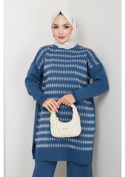 Simli Triko Tunik Pantolon Takım modelleri