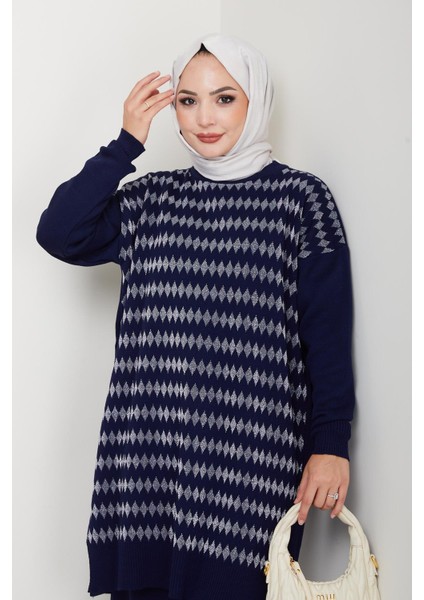 Simli Triko Tunik Pantolon Takım modelleri