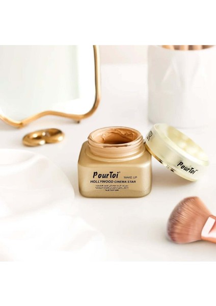 Porselen Makyaj Yüksek Kapatıcı Fondöten Hollywood Cinema Star Fondoten 60 Gr. 02 Numara Orta Ton fırsatları