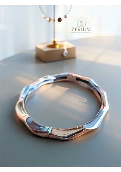 Modern Rose-Silver Eklem Bileklik