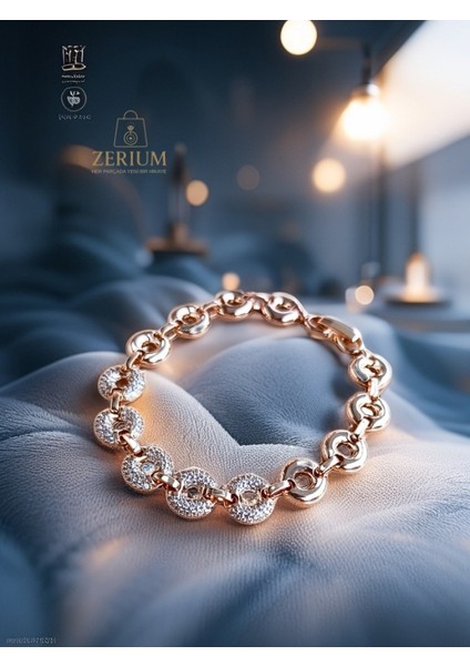 Modern Taşlı Yuvarlak Form Bileklik modelleri