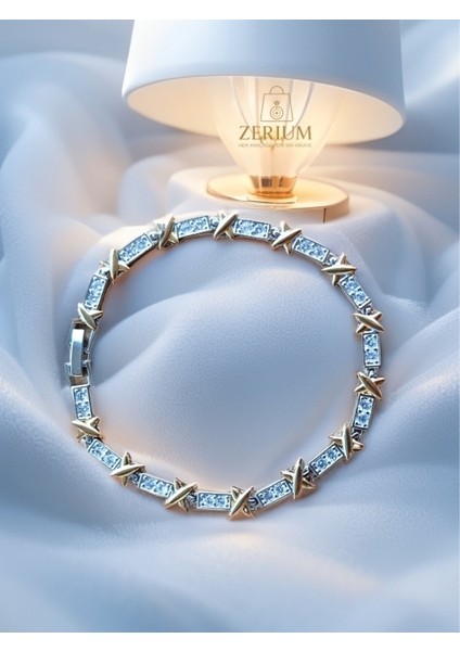 Zarif Yıldız Parıltısı Gold Renk Şık Bileklik