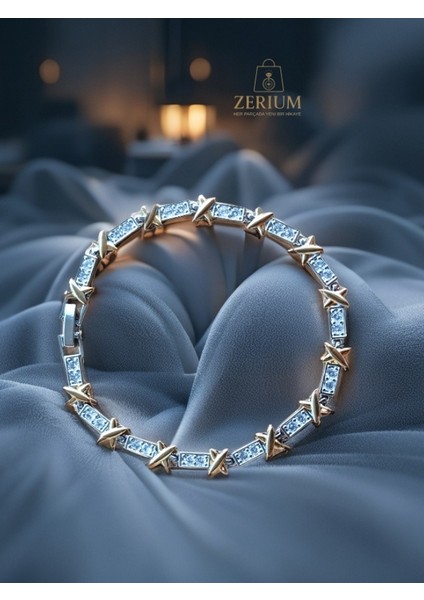Zarif Yıldız Parıltısı Gold Renk Şık Bileklik modelleri