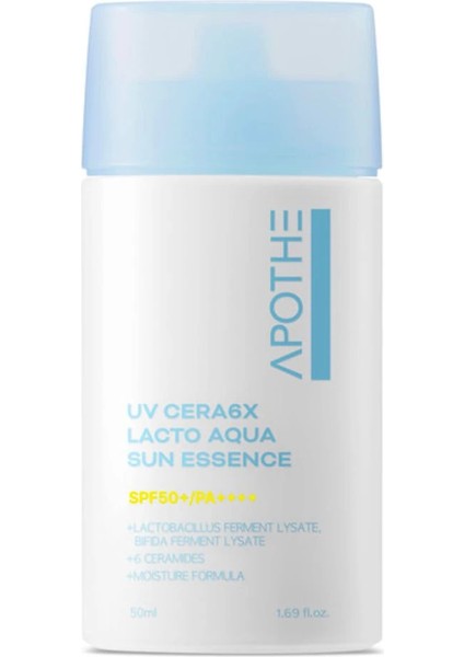 Uv CERA6X Lacto Aqua Sun Essence SPF50+/PA+++ 50 ml Nemlendirici Güneş Kremi Özü