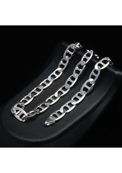 180 Mikron Barlı Gümüş Zincir