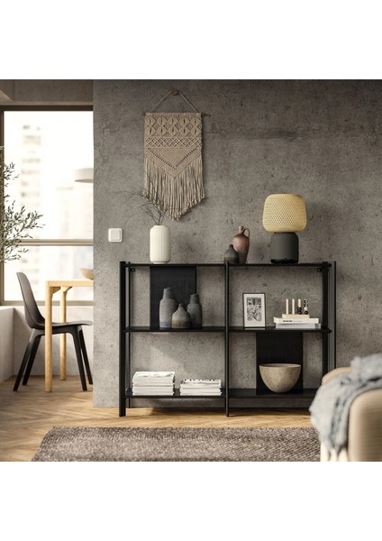 Jattesta Açık Raf Ünitesi Siyah 120 x 85 cm modelleri