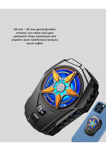 Oyunlar Için Güçlü Telefon Soğutucu Fan Dijital Ekranlı modelleri