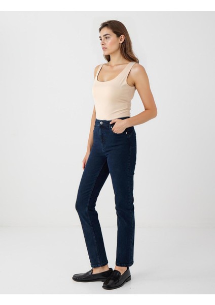 Mavi Dar Kesim Normal Bel Normal Paça Denim Pantolon fiyatları