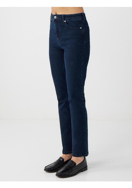 Mavi Dar Kesim Normal Bel Normal Paça Denim Pantolon fırsatları