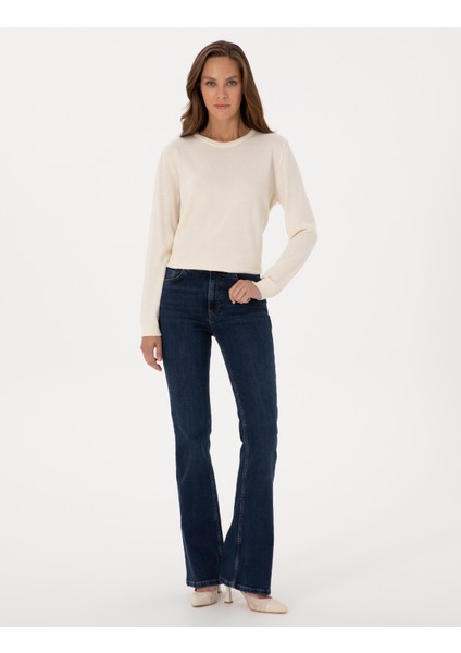 Kadın Lacivert Jean Pantolon 50318199-VR033